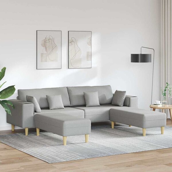 Kanapé 3 pcs Felhőszürke 250 x 188 x 76 cm szövet