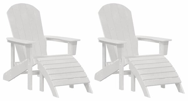 Kerti pihenő bútor 2 pcs Fehér 74 x 82 x 90cm Műanyag