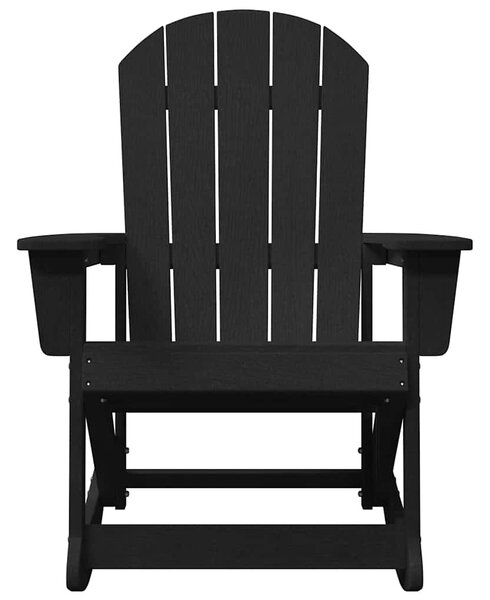 Adirondack hintás székek 2 db Fekete HDPE