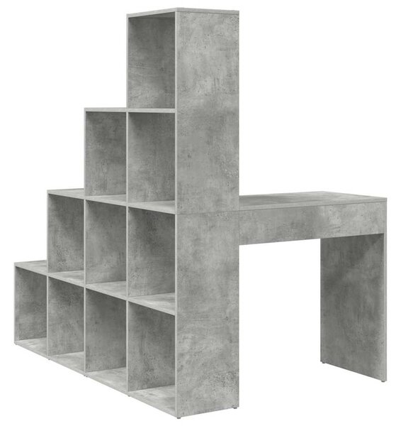 Sarokíróasztal Beton szürke 101,5 x 149,5 x 149,5 cm Faanyag