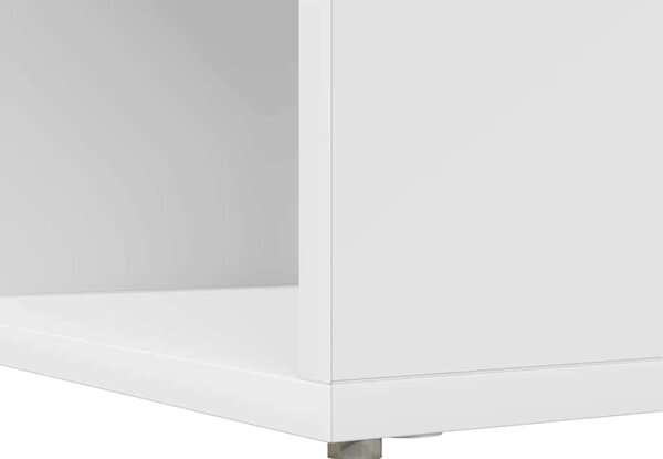 Sarokíróasztal polcokkal Fehér 101,5 x 149,5 x 149,5 cm Faanyag