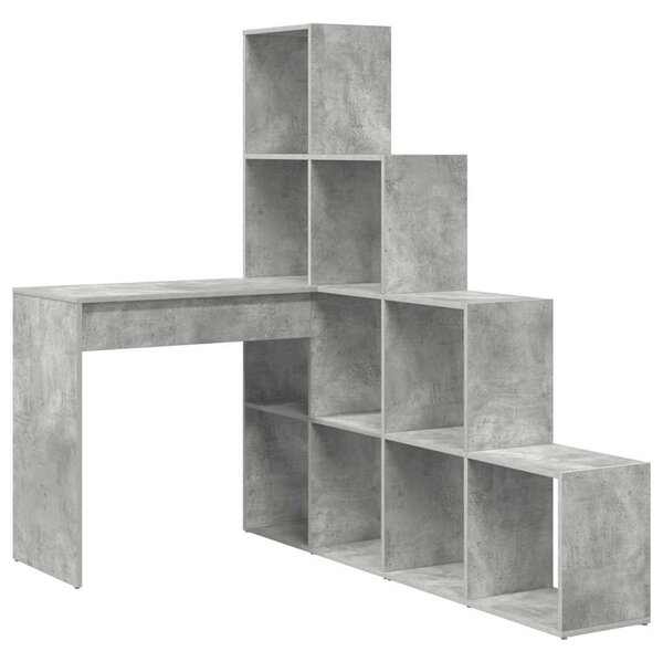Sarokíróasztal Beton szürke 101,5 x 149,5 x 149,5 cm Faanyag