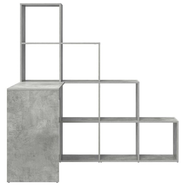Sarokíróasztal Beton szürke 101,5 x 149,5 x 149,5 cm Faanyag