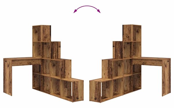 Sarokíróasztal Régi fa 101,5 x 149,5 x 149,5 cm Faanyag