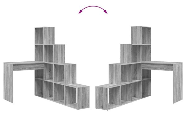 Sarokíróasztal Szürke sonoma 101,5 x 149,5 x 149,5 cm Faanyag