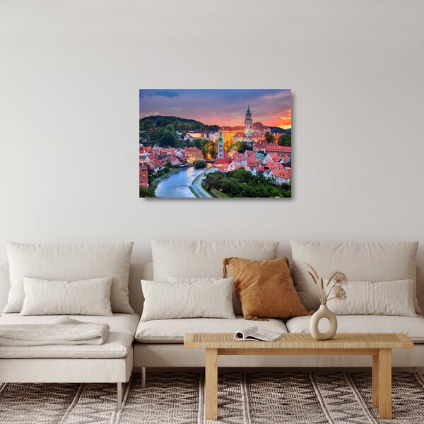 Kép - Český Krumlov (üvegen) (70x50 cm)