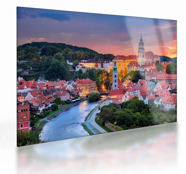 Kép - Český Krumlov (üvegen) (70x50 cm)