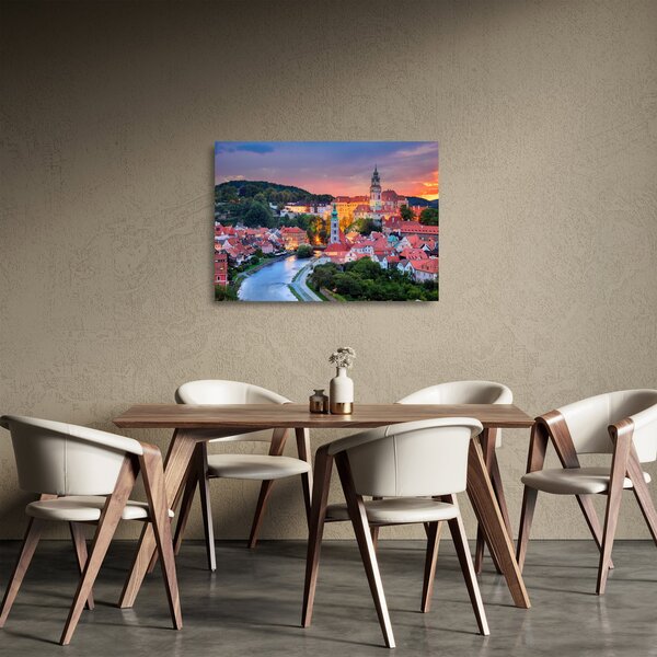 Kép - Český Krumlov (üvegen) (70x50 cm)