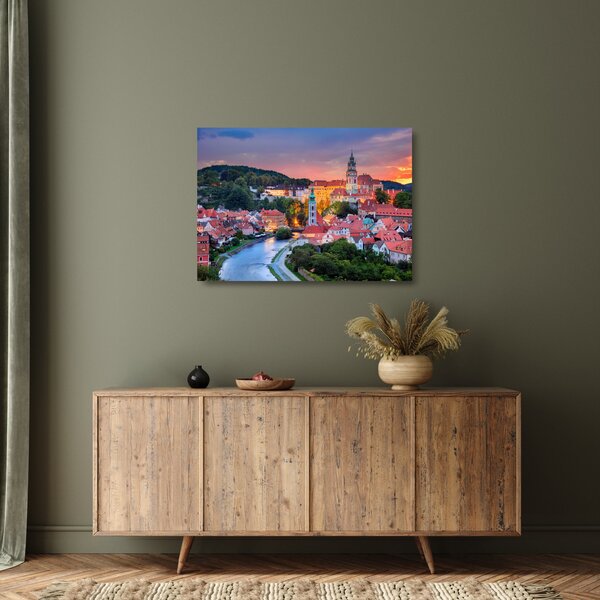 Kép - Český Krumlov (üvegen) (70x50 cm)