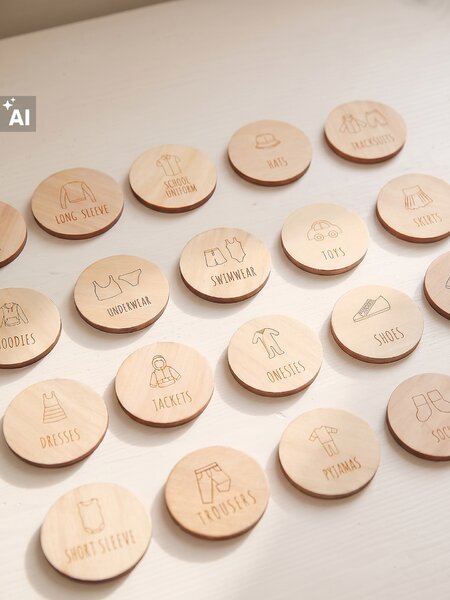 Sinsay - Fa dobozcímkék nevekkel 20 pack - bézs