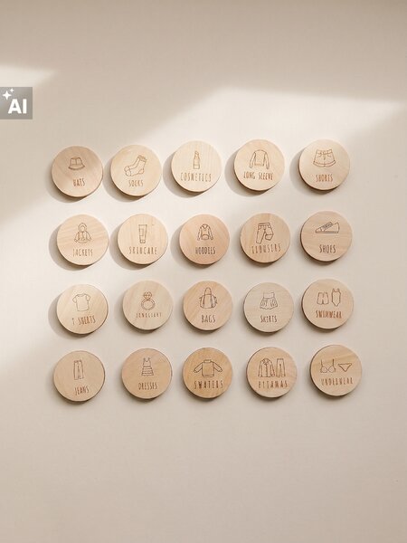 Sinsay - Fa dobozcímkék nevekkel 20 pack - bézs