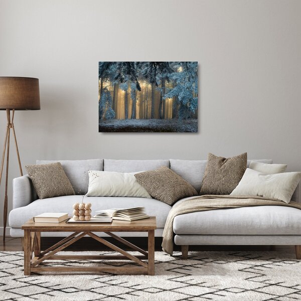A havas erdő képe (üvegen) (70x50 cm)