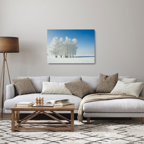 Egy havas táj képe (üvegen) (70x50 cm)