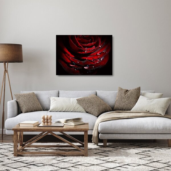 Kép - Rózsa részlete (üvegen) (70x50 cm)