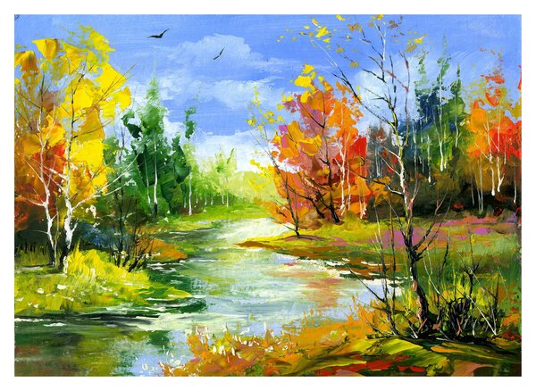 Kép - Tájfestés (üvegen) (70x50 cm)