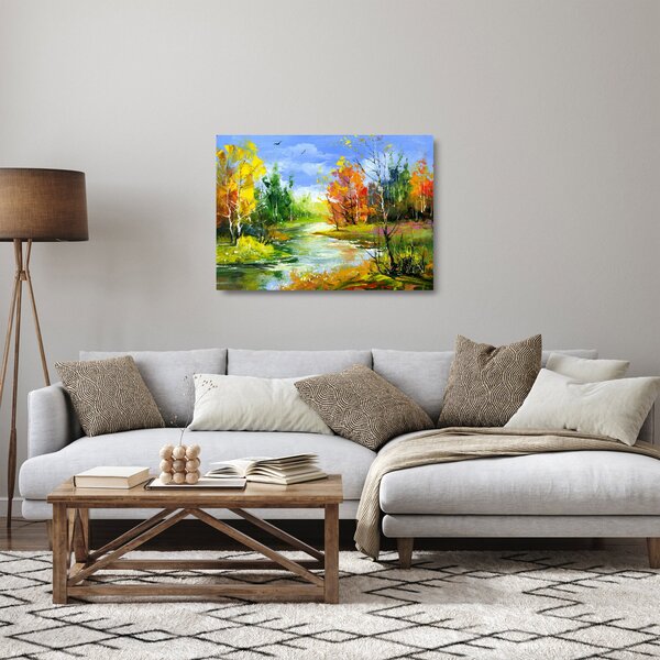 Kép - Tájfestés (üvegen) (70x50 cm)