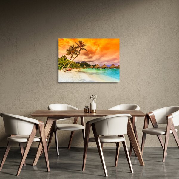 Kép - Bora Bora szigete (üvegen) (70x50 cm)