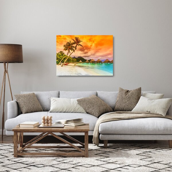 Kép - Bora Bora szigete (üvegen) (70x50 cm)