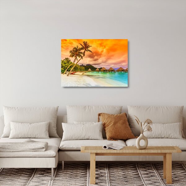 Kép - Bora Bora szigete (üvegen) (70x50 cm)