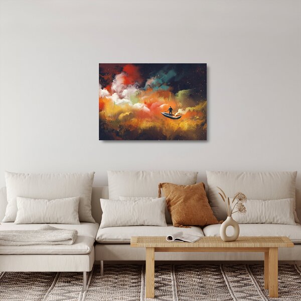 Kép - Az űrben úszó ember (üvegen) (70x50 cm)