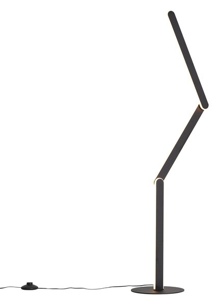 Design állólámpa fekete, LED-del, 3 fokozatban dimmelhető - Gate