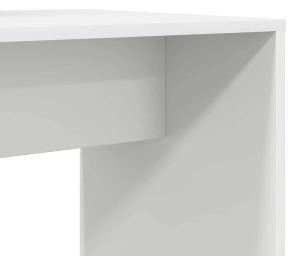 Asztal polcokkal tárolóval Fehér 138.5 x 55 x 143 cm Faanyag