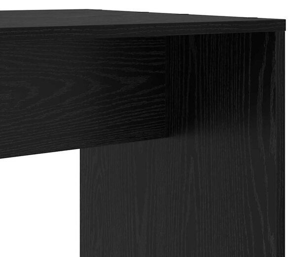 Asztal polcokkal Musta tammi 138.5 x 55 x 143 cm Faanyag