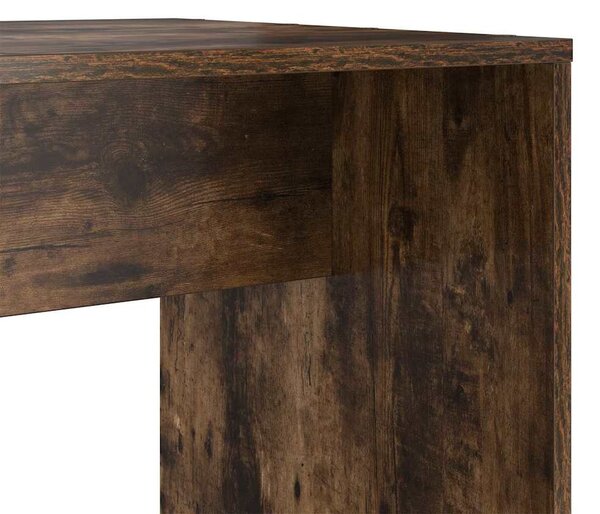 Asztal polcokkal Füstölt tölgy 138.5 x 55 x 143 cm Faanyag