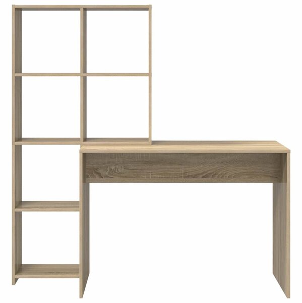 Asztal polcokkal sonoma tölgy 138.5 x 55 x 143 cm Faanyag