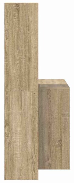Asztal polcokkal sonoma tölgy 138.5 x 55 x 143 cm Faanyag