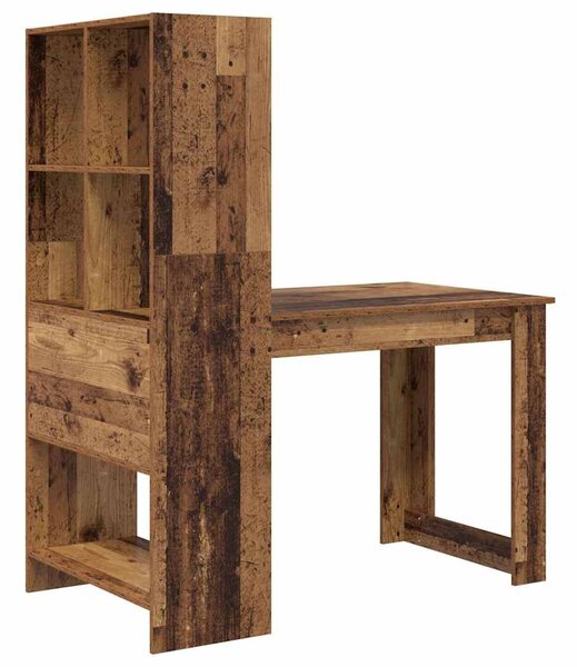 Asztal polcokkal tárolóval Öreg fa 122 x 67 x 145 cm Faanyag