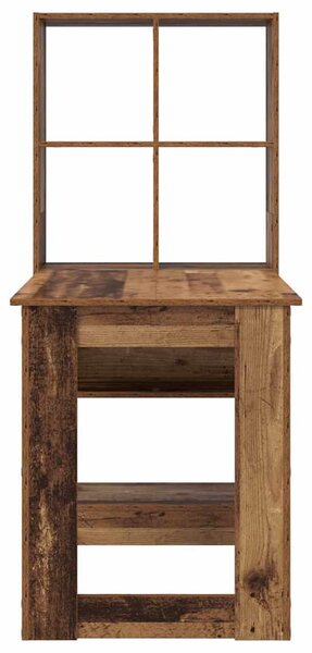 Asztal polcokkal tárolóval Öreg fa 122 x 67 x 145 cm Faanyag
