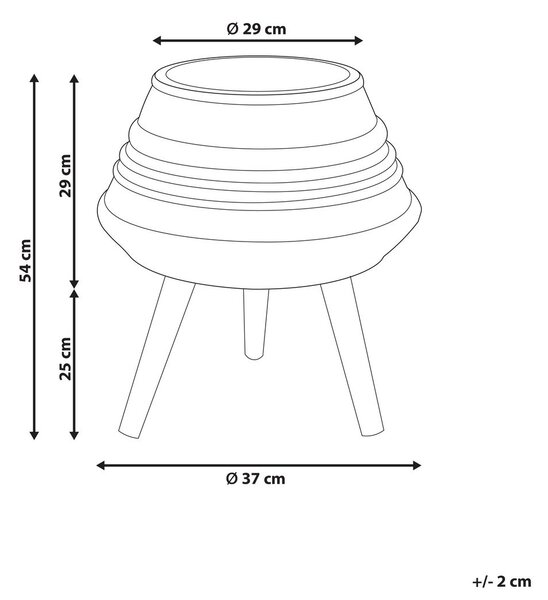 Magasított virágállvány ATHAEA 37 cm Bézs
