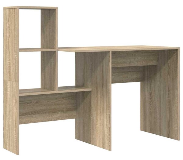 Asztal polcokkal sonoma tölgy 131.5 x 50 x 106.5 cm Faanyag