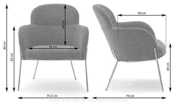Fotel Baggie F (réz + fekete)