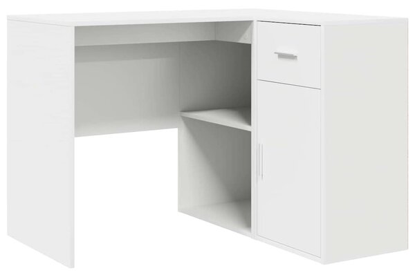 Sarokíróasztal fiókkal 2 pcs Fehér 102 x 50 x 75 cm Faanyag