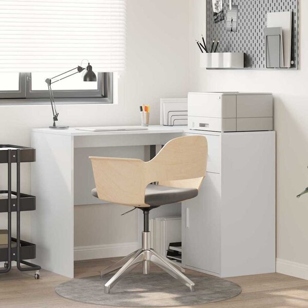 Sarokíróasztal fiókkal 2 pcs Fehér 102 x 50 x 75 cm Faanyag