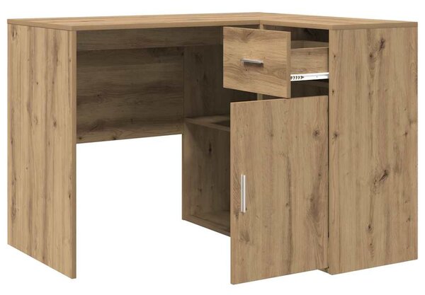 Sarokíróasztal fiókkal kézműves tölgy 102 x 50 x 75 cm Faanyag