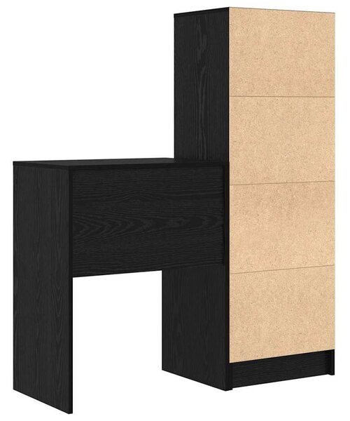 Tárolóval rendelkező íróasztal fiókkal 2 pcs Musta tammi