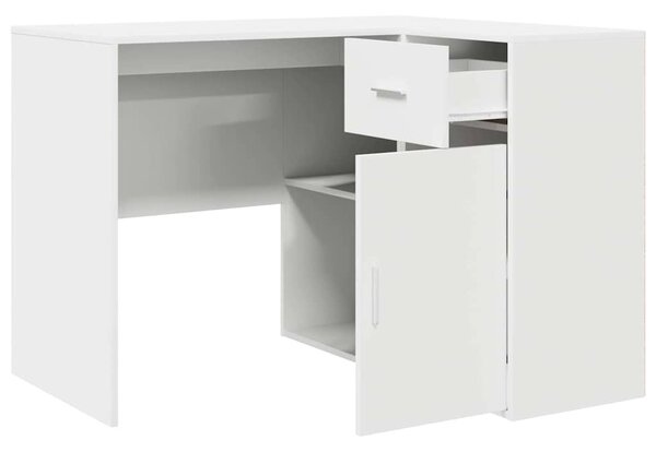 Sarokíróasztal fiókkal 2 pcs Fehér 102 x 50 x 75 cm Faanyag