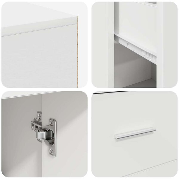 Sarokíróasztal fiókkal 2 pcs Fehér 102 x 50 x 75 cm Faanyag