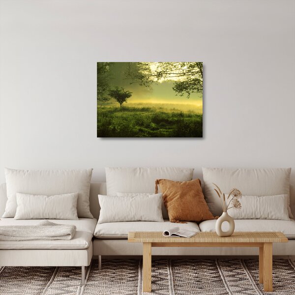 Kép - Ébredő erdő (üvegen) (70x50 cm)