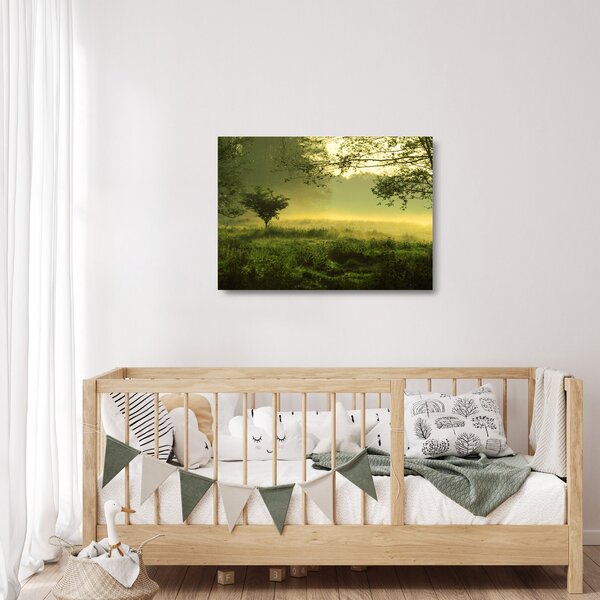 Kép - Ébredő erdő (üvegen) (70x50 cm)