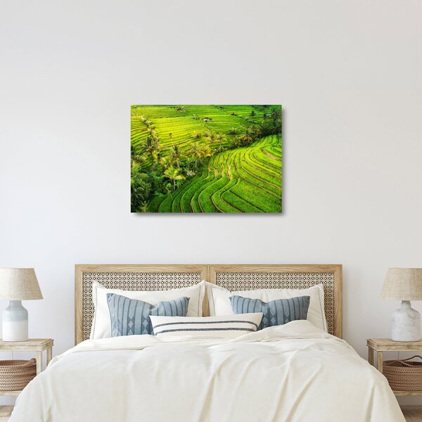 Kép - Rizs teraszok (üvegen) (70x50 cm)