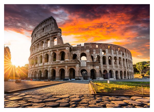 Kép - Colosseum Rómában (üvegen) (70x50 cm)