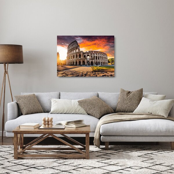 Kép - Colosseum Rómában (üvegen) (70x50 cm)