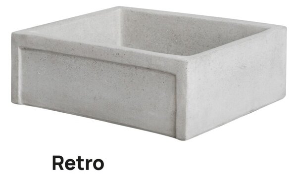 MADRID kültéri beton mosogató, kerti kézmosó, szürke