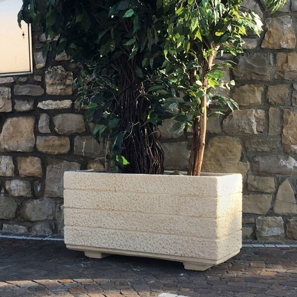 Beton virágláda Adamello, szürke, 40x80x40 cm