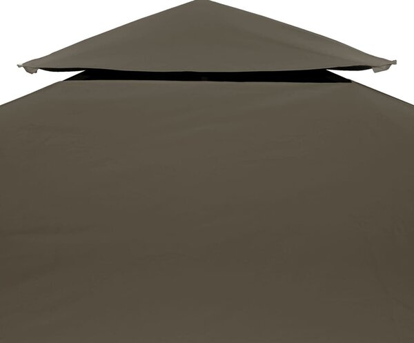 VidaXL tópszínű kétszintes pavilon tetőponyva 310 g/m² 4 x 3 m