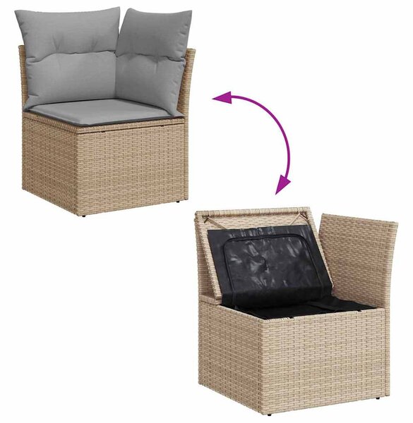 VidaXL Kerti Kanapé Szett párnával 13 pcs bézs és világosszürke